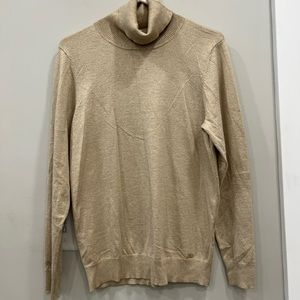 Calvin Klein, cowl neck light weight sweater top with gold flecks